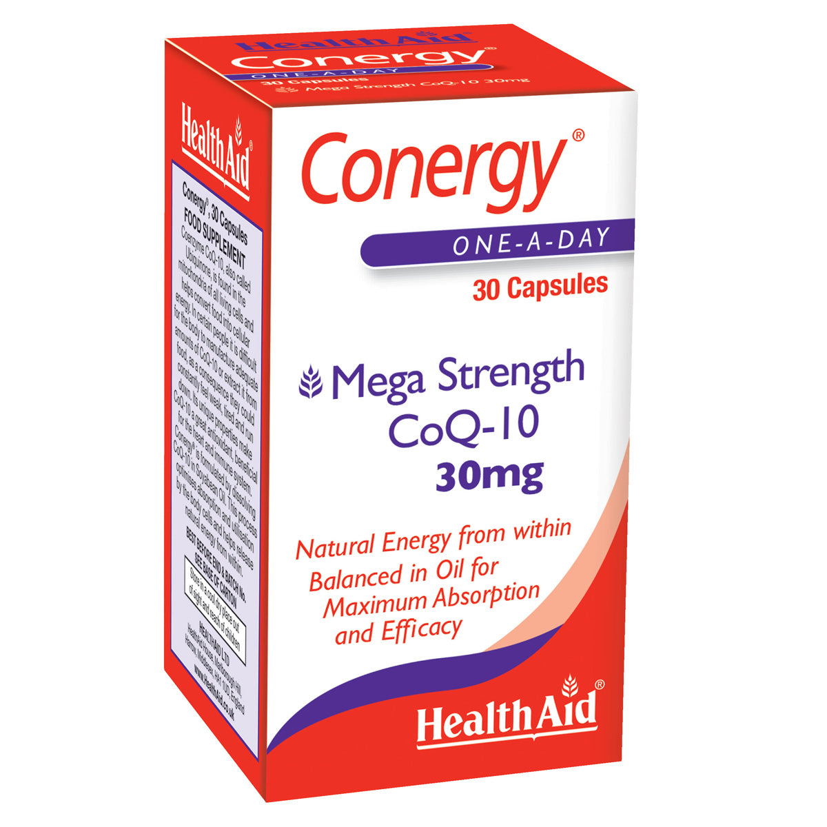 Conergy Mega Strength CoQ10 30mg 30 capsules