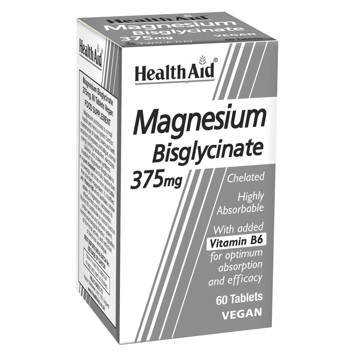 HealthAid Magnesium Bisglycinate 375mg 60 tablets