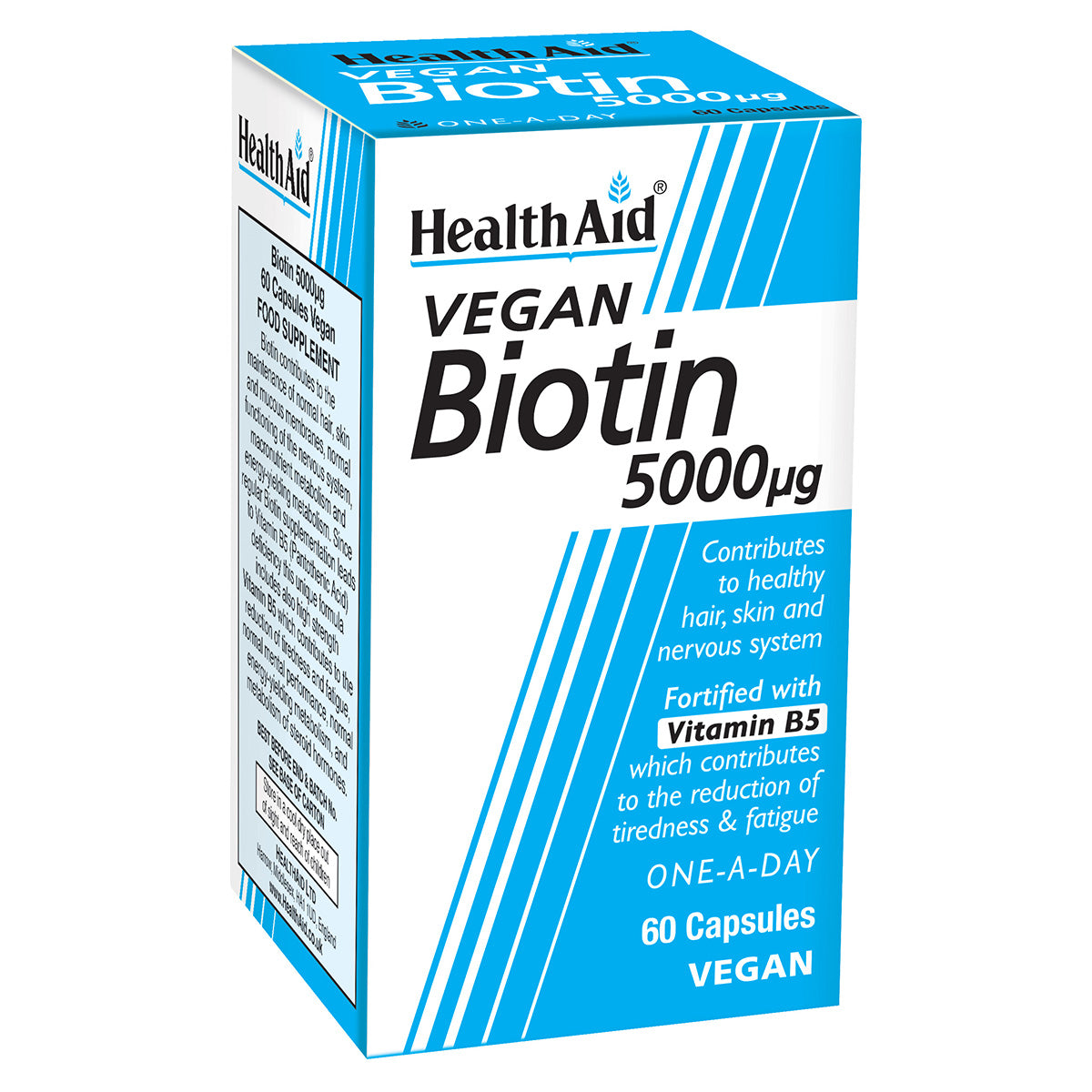 HealthAid Vegan Biotin 5000µg 60 capsules