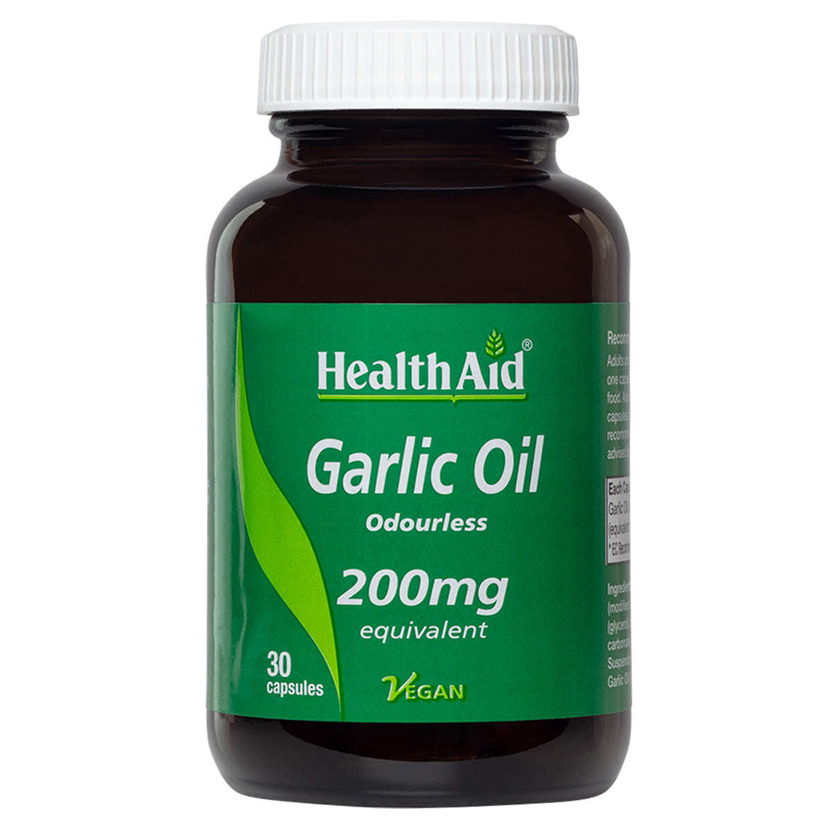 HealthAid Vegan Garlic Oil 2mg 30 capsules