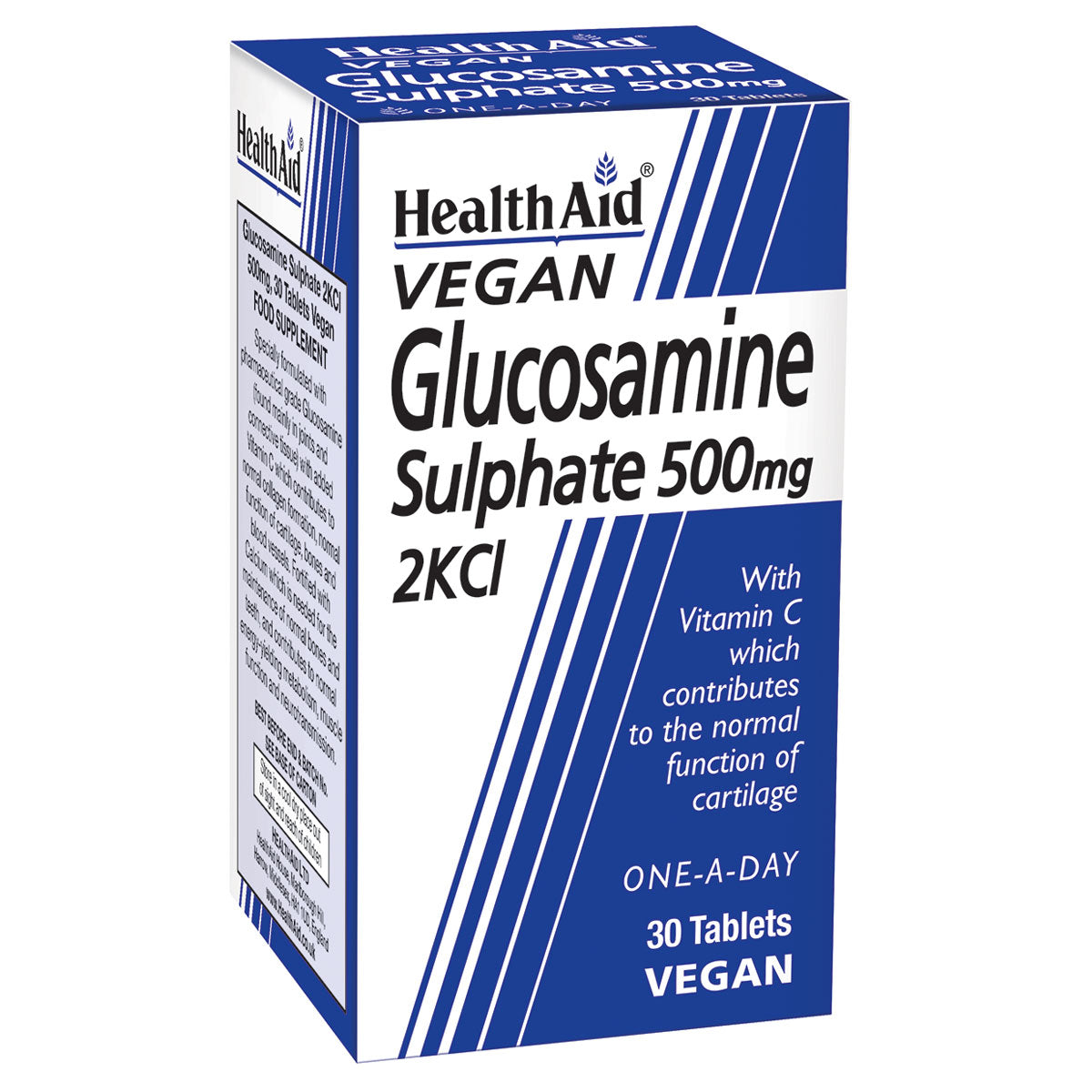 HealthAid Vegan Glucosamine Sulphate 500mg 2KCl 30 tablets