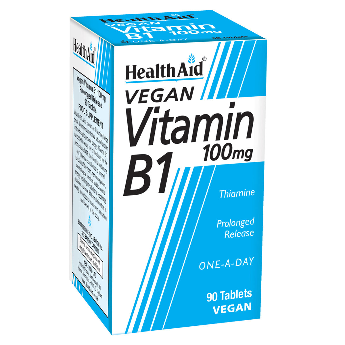 HealthAid Vegan Vitamin B1 100mg 90 tablets
