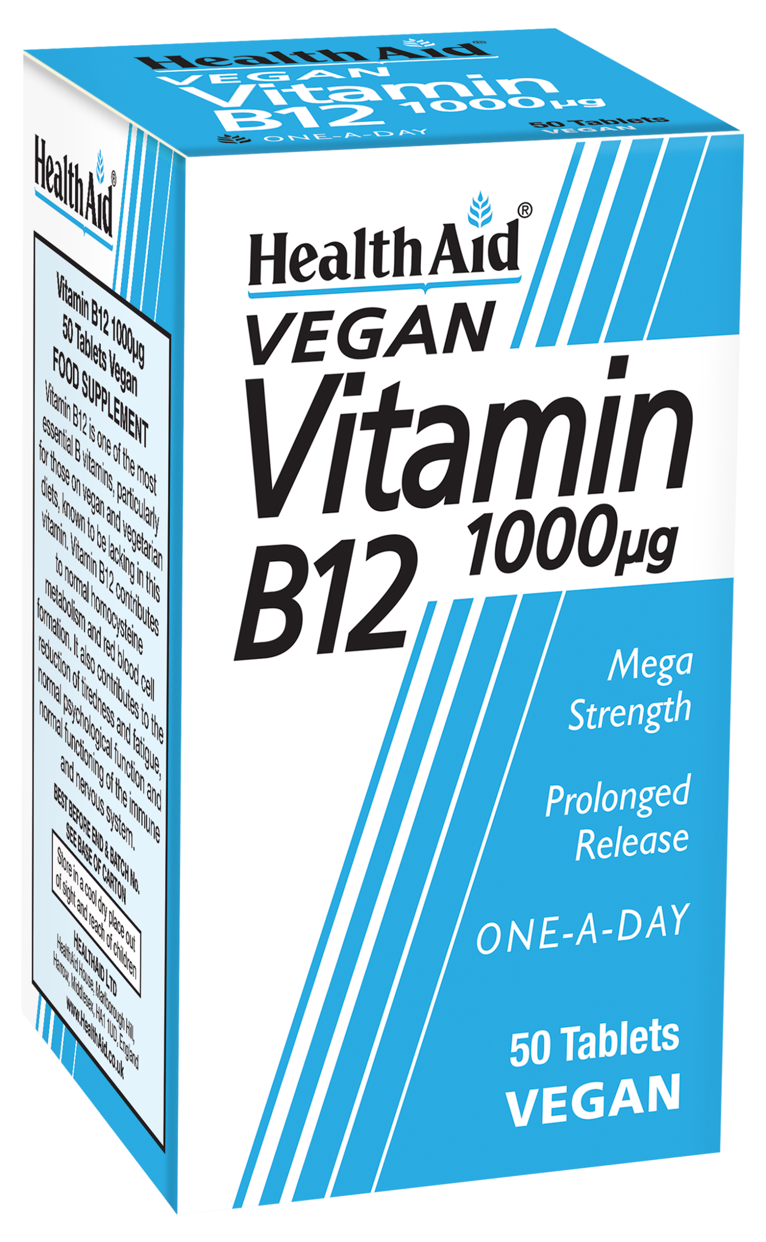 HealthAid Vegan Vitamin B12 1000µg 50 tablets