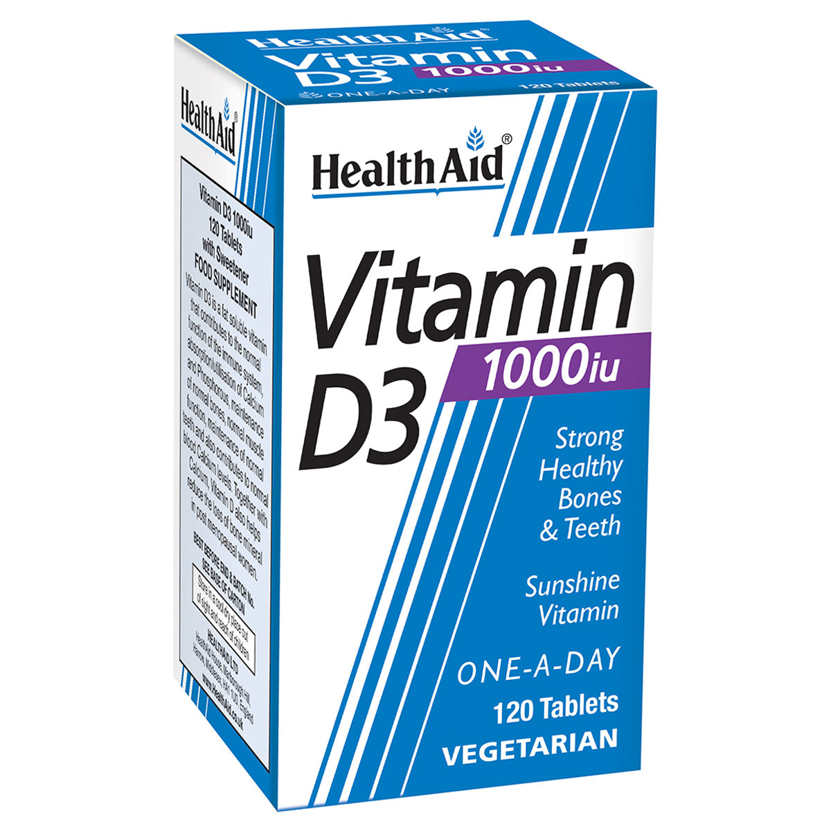 HealthAid Vitamin D3 1000 IU 120 tablets