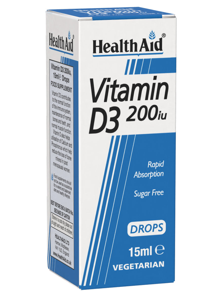 HealthAid Vitamin D3 200 IU Drops 15ml