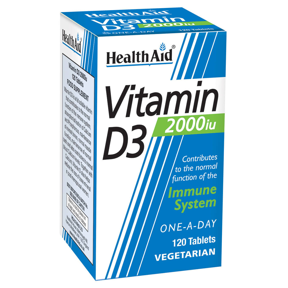 HealthAid Vitamin D3 2000 IU 120 tablets